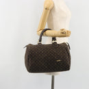 LOUIS VUITTON Monogram Mini Lin Speedy 30 Bag Brown Ebene M95224 LV Auth ep14803-25