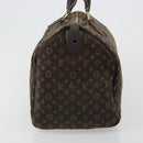 LOUIS VUITTON Monogram Mini Lin Speedy 30 Bag Brown Ebene M95224 LV Auth ep14803-4