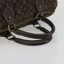 LOUIS VUITTON Monogram Mini Lin Speedy 30 Bag Brown Ebene M95224 LV Auth ep14803-8