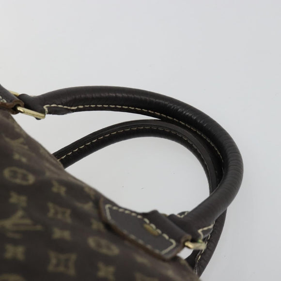 LOUIS VUITTON Monogram Mini Lin Speedy 30 Bag Brown Ebene M95224 LV Auth ep14803