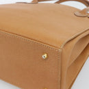 BURBERRY Hand Bag Leather Beige Gold Auth ep14806-15