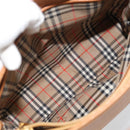 BURBERRY Hand Bag Leather Beige Gold Auth ep14806-21