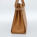 BURBERRY Hand Bag Leather Beige Gold Auth ep14806-3