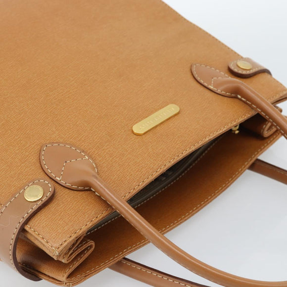 BURBERRY Hand Bag Leather Beige Gold Auth ep14806