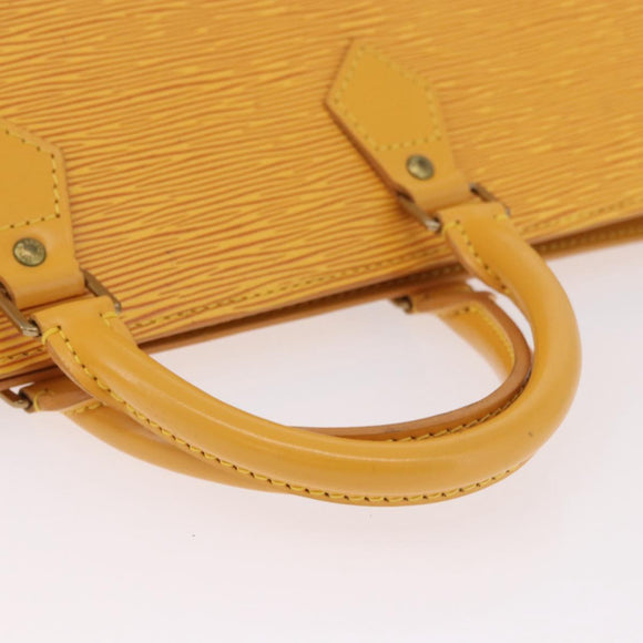 LOUIS VUITTON Epi Sac Triangle Hand Bag Yellow M52099 LV Auth ep14809