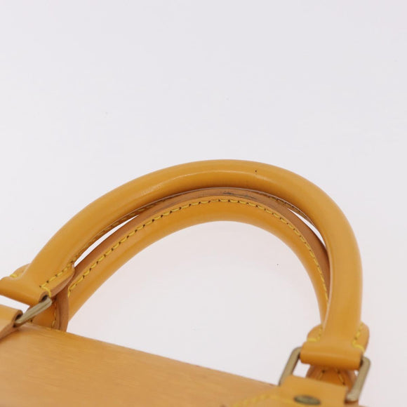 LOUIS VUITTON Epi Sac Triangle Hand Bag Yellow M52099 LV Auth ep14809