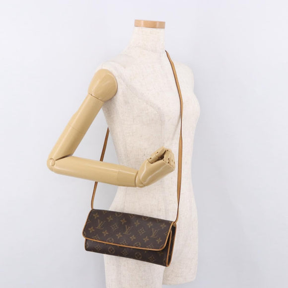 LOUIS VUITTON Monogram Pochette Twin GM Shoulder Bag M51852 LV Auth ep14810