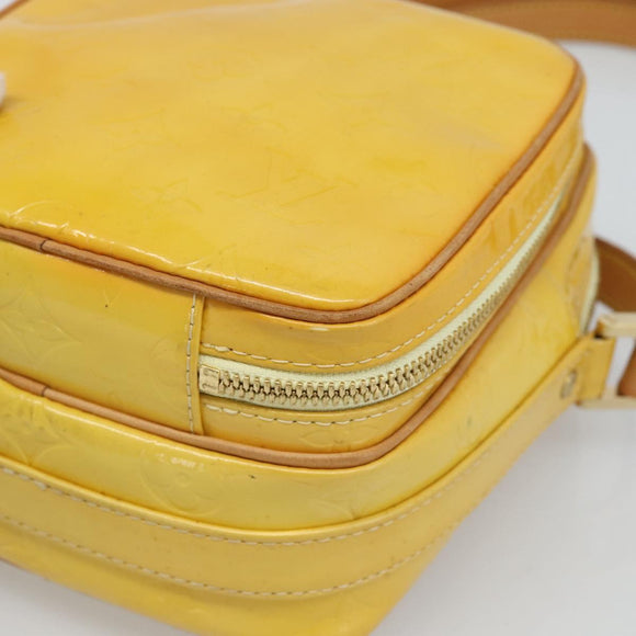 LOUIS VUITTON Monogram Vernis Wooster Bag Lime Yellow M91075 LV Auth ep14811