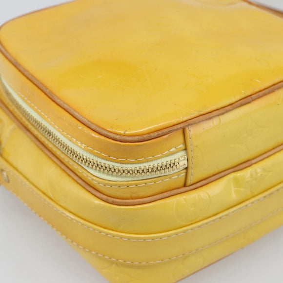LOUIS VUITTON Monogram Vernis Wooster Bag Lime Yellow M91075 LV Auth ep14811