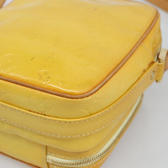 LOUIS VUITTON Monogram Vernis Wooster Bag Lime Yellow M91075 LV Auth ep14811