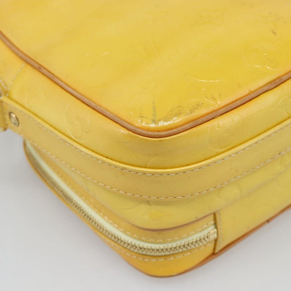 LOUIS VUITTON Monogram Vernis Wooster Bag Lime Yellow M91075 LV Auth ep14811