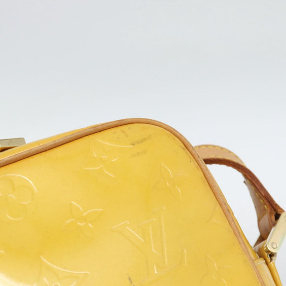 LOUIS VUITTON Monogram Vernis Wooster Bag Lime Yellow M91075 LV Auth ep14811