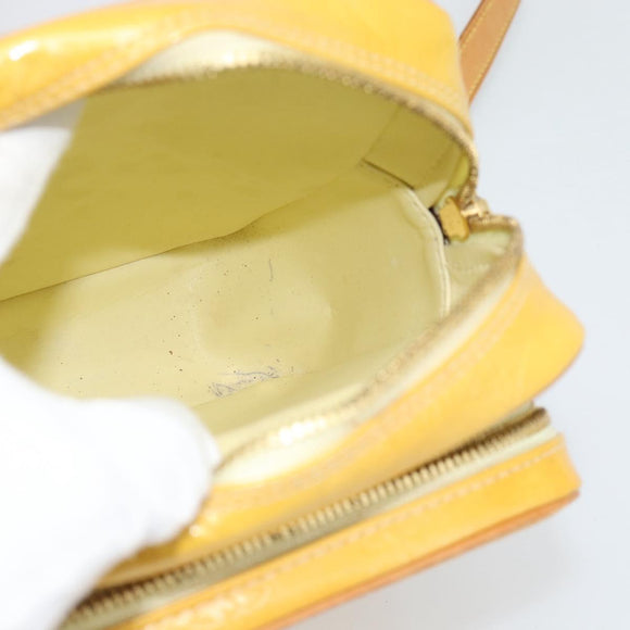 LOUIS VUITTON Monogram Vernis Wooster Bag Lime Yellow M91075 LV Auth ep14811