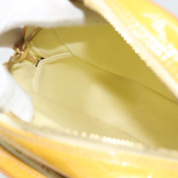 LOUIS VUITTON Monogram Vernis Wooster Bag Lime Yellow M91075 LV Auth ep14811