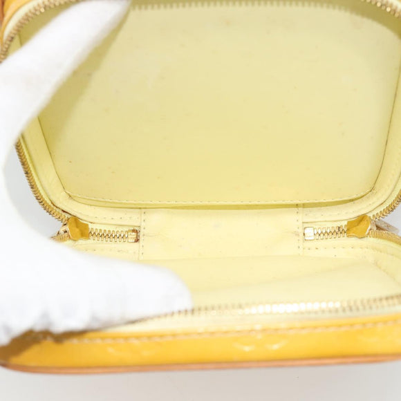 LOUIS VUITTON Monogram Vernis Wooster Bag Lime Yellow M91075 LV Auth ep14811