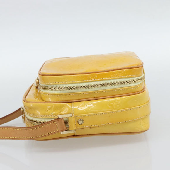 LOUIS VUITTON Monogram Vernis Wooster Bag Lime Yellow M91075 LV Auth ep14811