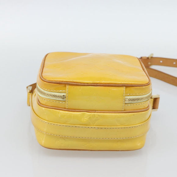 LOUIS VUITTON Monogram Vernis Wooster Tas Limoengeel M91075 LV Auth ep14811