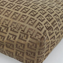 FENDI Zucchino Canvas Hand Bag Beige Silver Auth ep14812-11