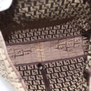 FENDI Zucchino Canvas Hand Bag Beige Silver Auth ep14812-17