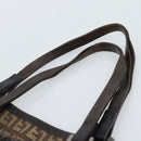 FENDI Zucchino Canvas Hand Bag Beige Silver Auth ep14812-9