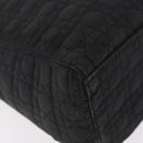 Christian Dior Lady Dior Canage Hand Bag Canvas Black Gold Auth ep14813-15