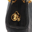 Christian Dior Lady Dior Canage Hand Bag Canvas Black Gold Auth ep14813-10
