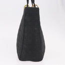 Christian Dior Lady Dior Canage Hand Bag Canvas Black Gold Auth ep14813-4