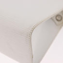 FENDI Clutch Bag Leather White Silver Auth ep14814-11