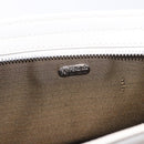 FENDI Clutch Bag Leather White Silver Auth ep14814-13