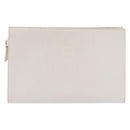 FENDI Clutch Bag Leather White Silver Auth ep14814-2