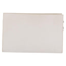 FENDI Clutch Bag Leather White Silver Auth ep14814-3