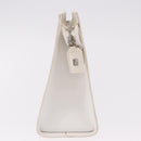 FENDI Clutch Bag Leather White Silver Auth ep14814-5
