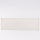 FENDI Clutch Bag Leather White Silver Auth ep14814-7
