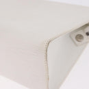 FENDI Clutch Bag Leather White Silver Auth ep14814-9