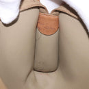 Christian Dior Honeycomb Canvas Clutch Tas PVC Beige Auth ep14816-12