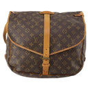 LOUIS VUITTON Monogram Saumur 35 Shoulder Bag M42254 LV Auth ep14817-13