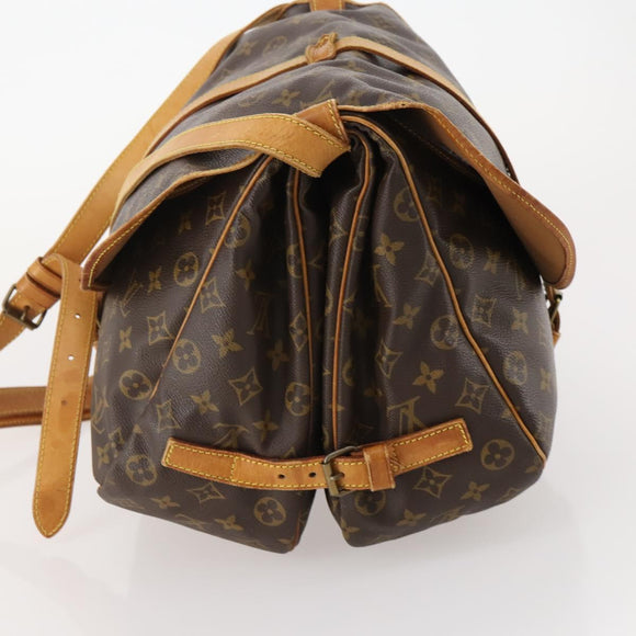 LOUIS VUITTON Monogram Saumur 35 Shoulder Bag M42254 LV Auth ep14817