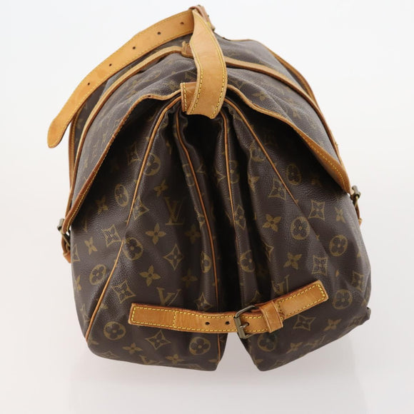 LOUIS VUITTON Monogram Saumur 35 Shoulder Bag M42254 LV Auth ep14817