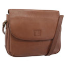 Burberrys Shoulder Bag Leather Brown Gold Auth ep14819-1