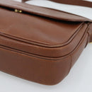 Burberrys Shoulder Bag Leather Brown Gold Auth ep14819-10