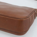 Burberrys Shoulder Bag Leather Brown Gold Auth ep14819-12