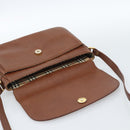 Burberrys Shoulder Bag Leather Brown Gold Auth ep14819-14