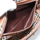 Burberrys Shoulder Bag Leather Brown Gold Auth ep14819-19
