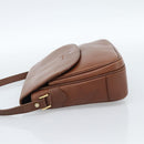 Burberrys Shoulder Bag Leather Brown Gold Auth ep14819-4