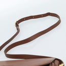 Burberrys Shoulder Bag Leather Brown Gold Auth ep14819-8