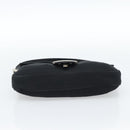 FENDI Mamma Baguette Shoulder Bag Cotton jersey Black Silver Auth ep14820-5