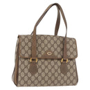 GUCCI GG Supreme Hand Bag PVC Beige Gold 116 02 080 Auth ep14821-1