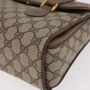 GUCCI GG Supreme Hand Bag PVC Beige Gold 116 02 080 Auth ep14821-15