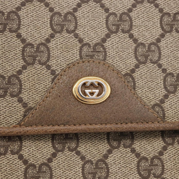 GUCCI GG Supreme Hand Bag PVC Beige Gold 116 02 080 Auth ep14821
