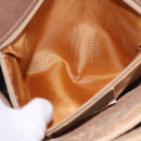 GUCCI GG Supreme Hand Bag PVC Beige Gold 116 02 080 Auth ep14821-25